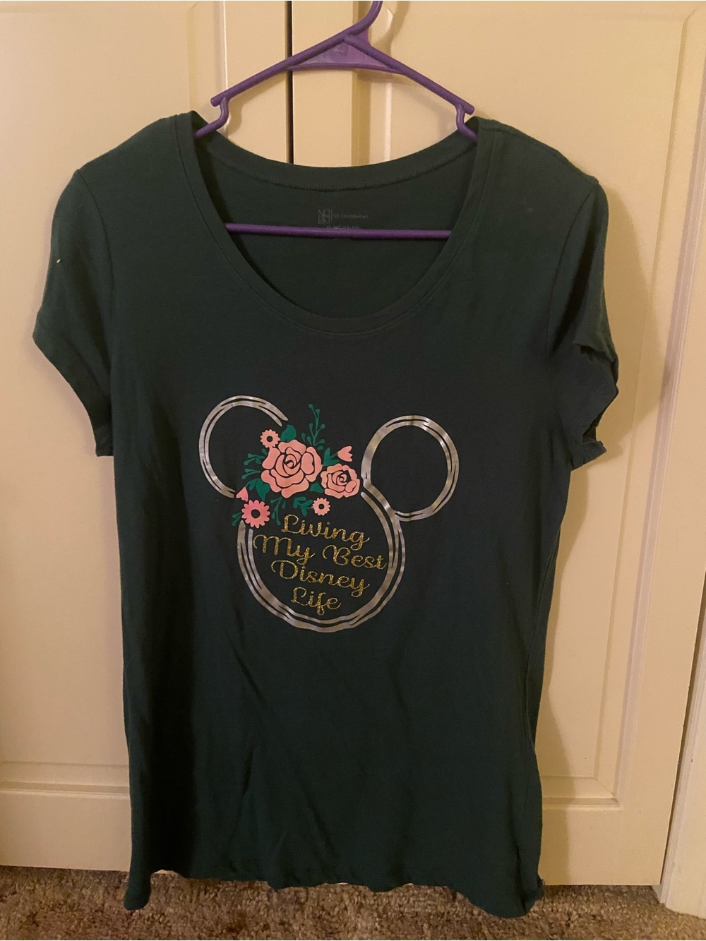 No Boundaries Dark Green Graphic Disney Tee